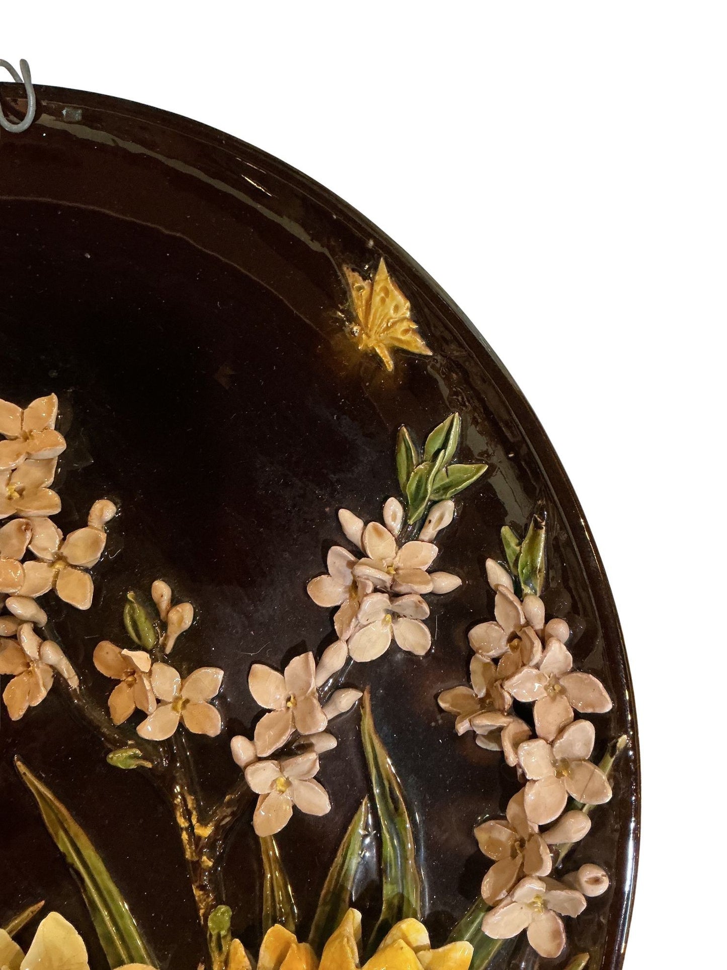 Antique Danish Barbotine Plate