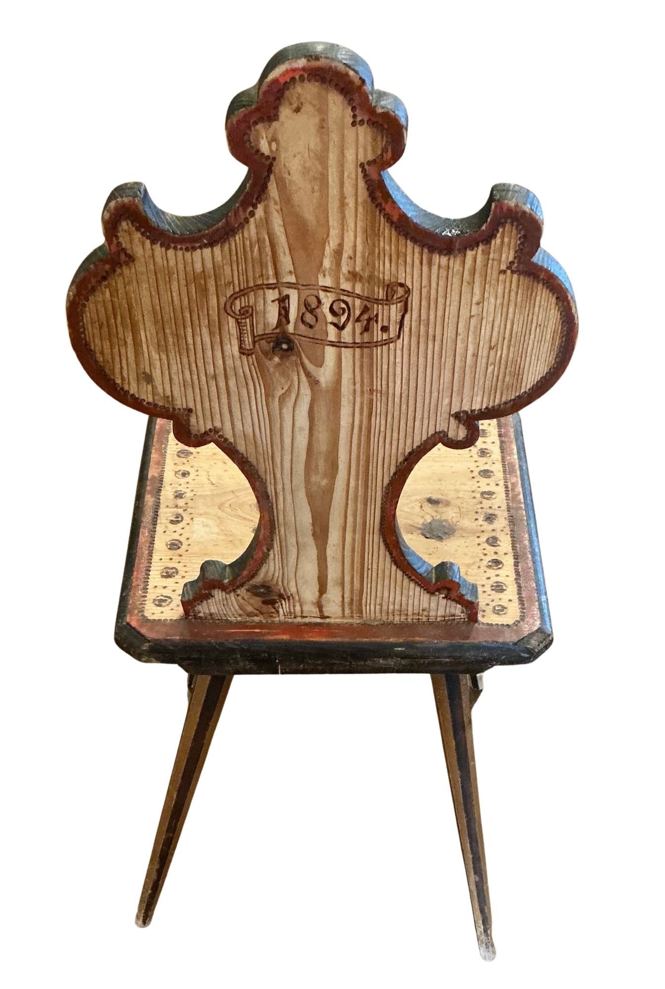 Antique German Folk Art - Mountain Area Chair