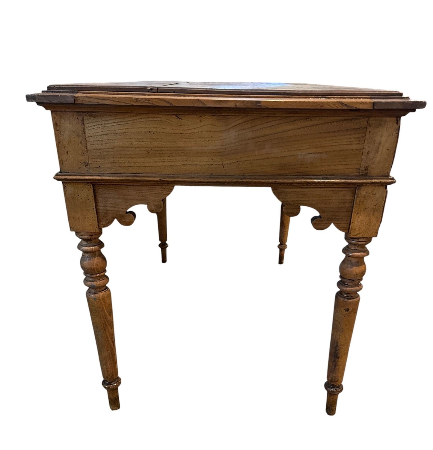 French Elm Wood Writing Desk, Circa 1900-20’s