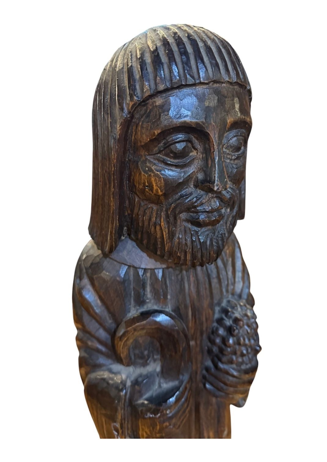 Hand Carved Antique Saint