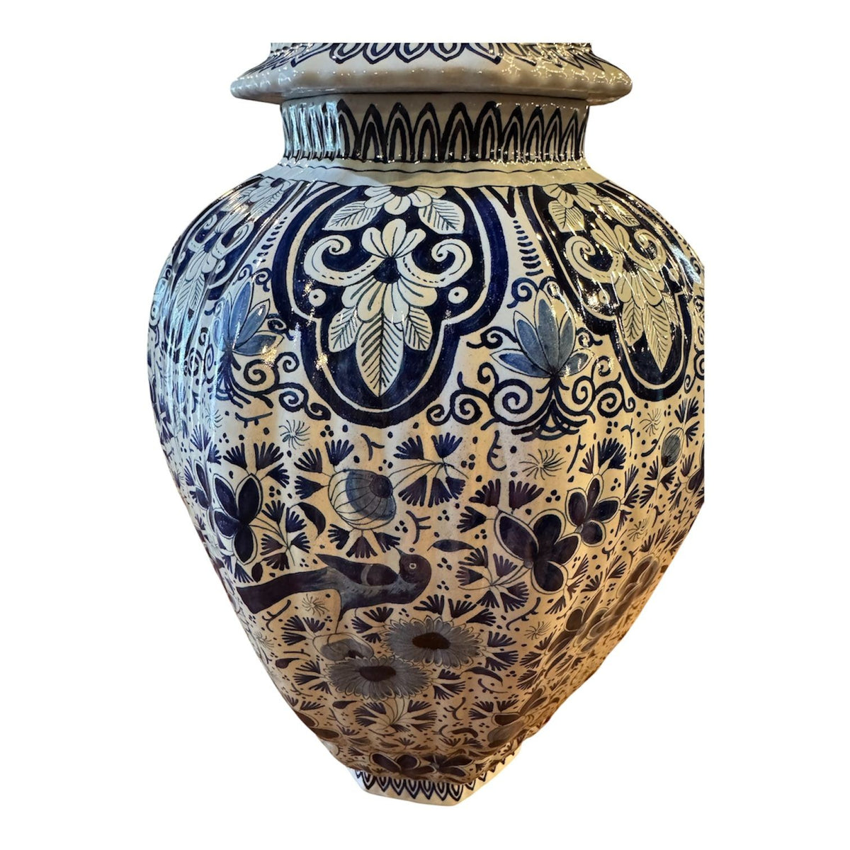 19th Century Monumental Delft Ginger Jar
