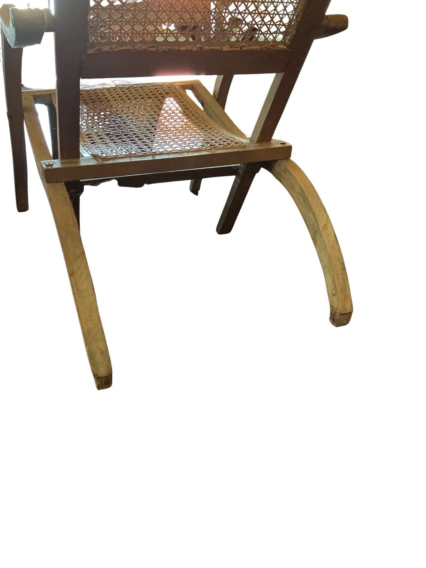 1920’s French Caned Chaise Lounge Bleached