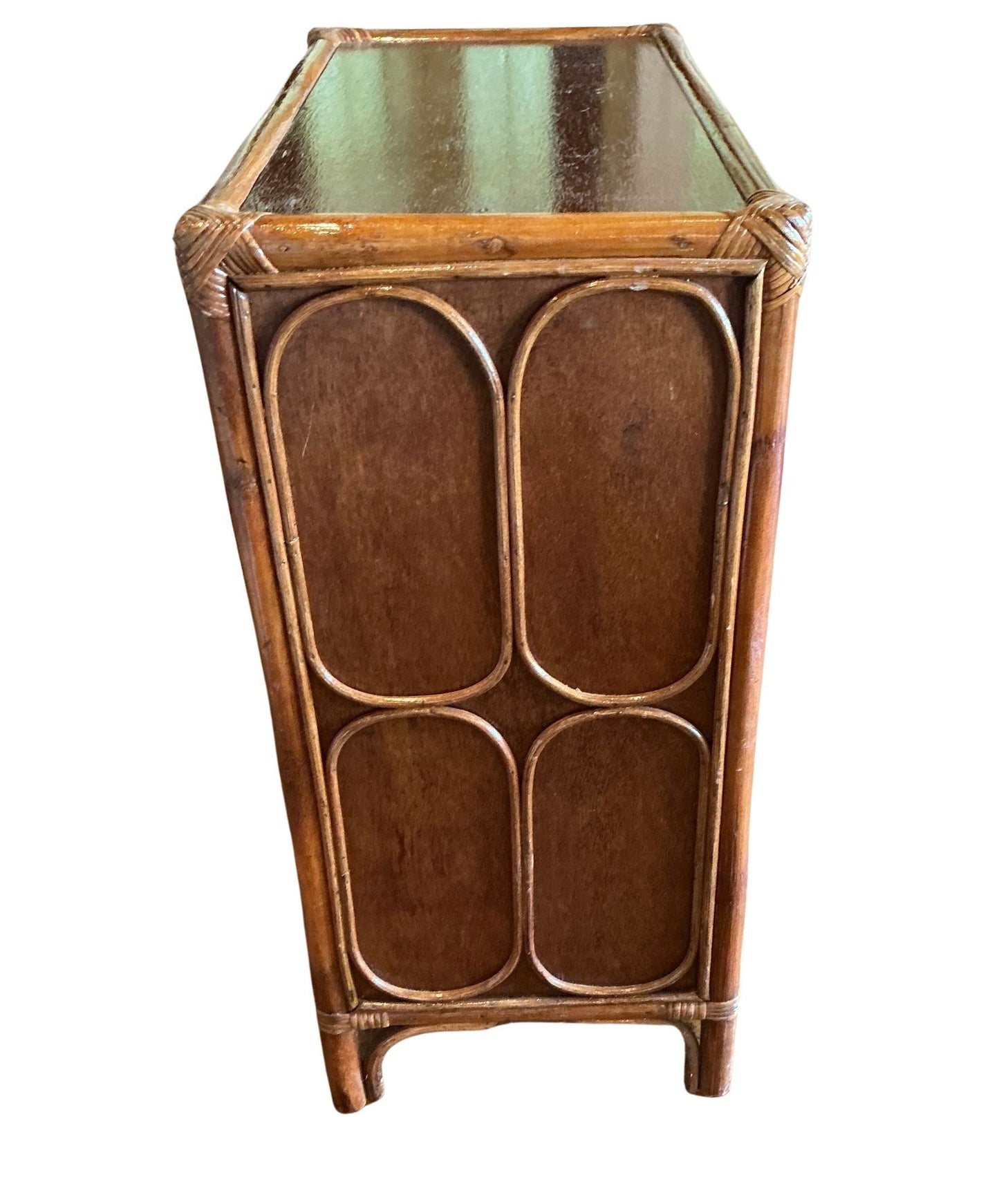 Mid Century French Designer Bamboo Cabinet