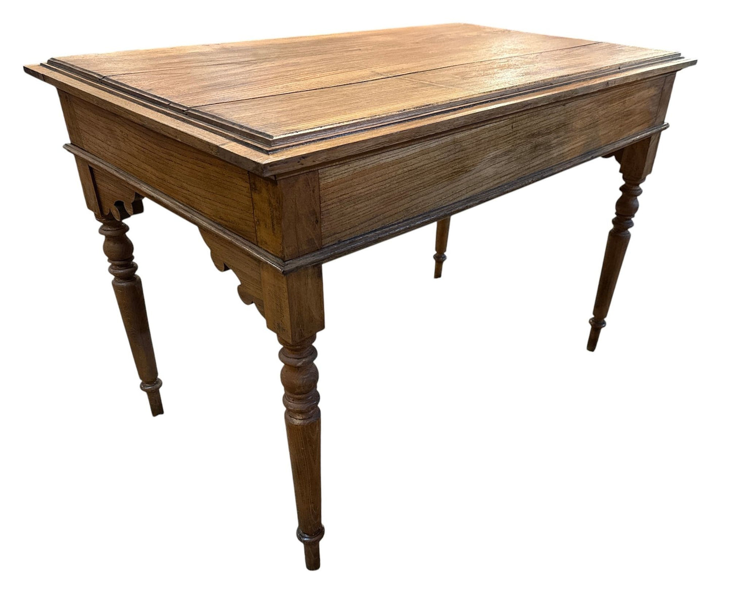 French Elm Wood Writing Desk, Circa 1900-20’s