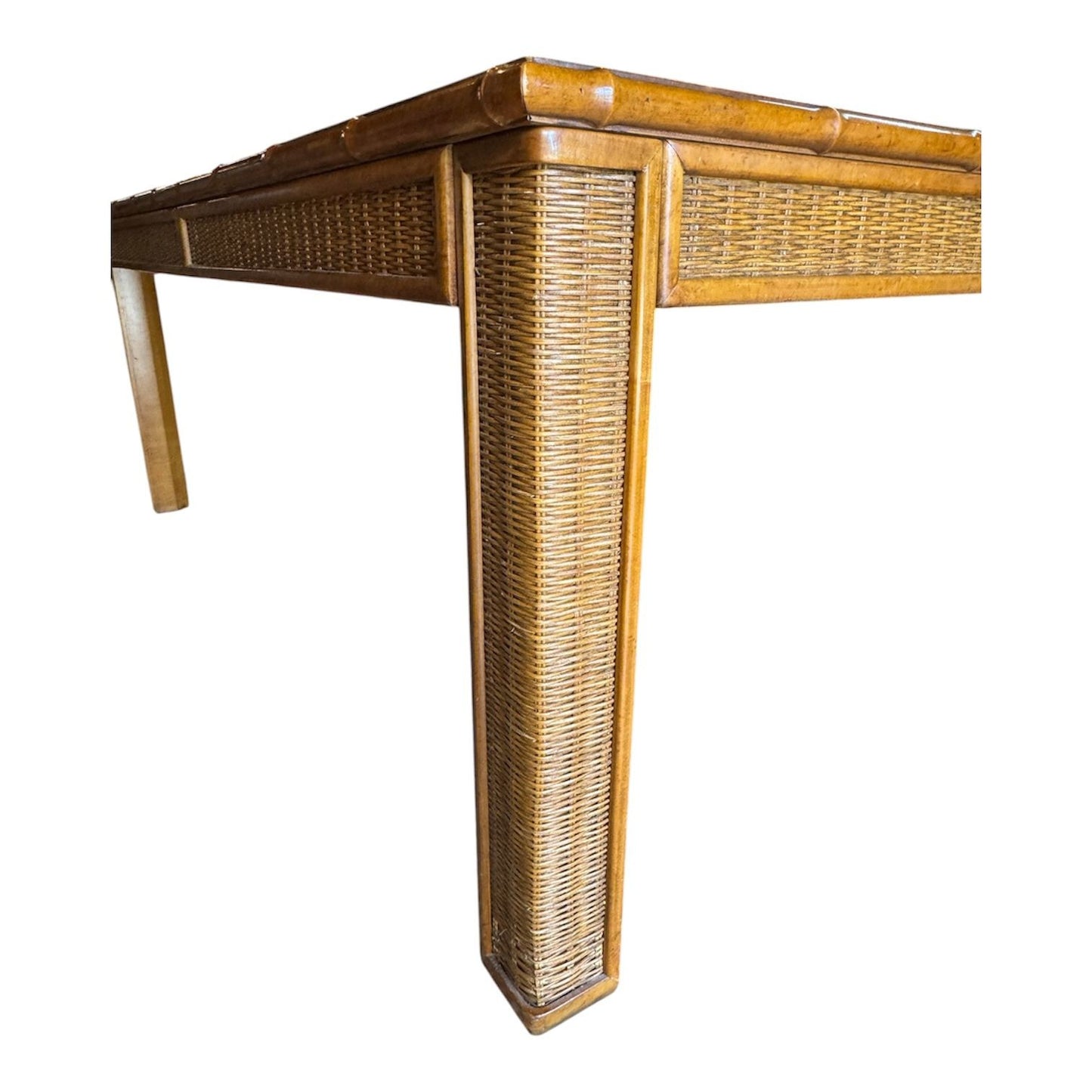 Mid-century Faux Bamboo/Rattan Dining Set
