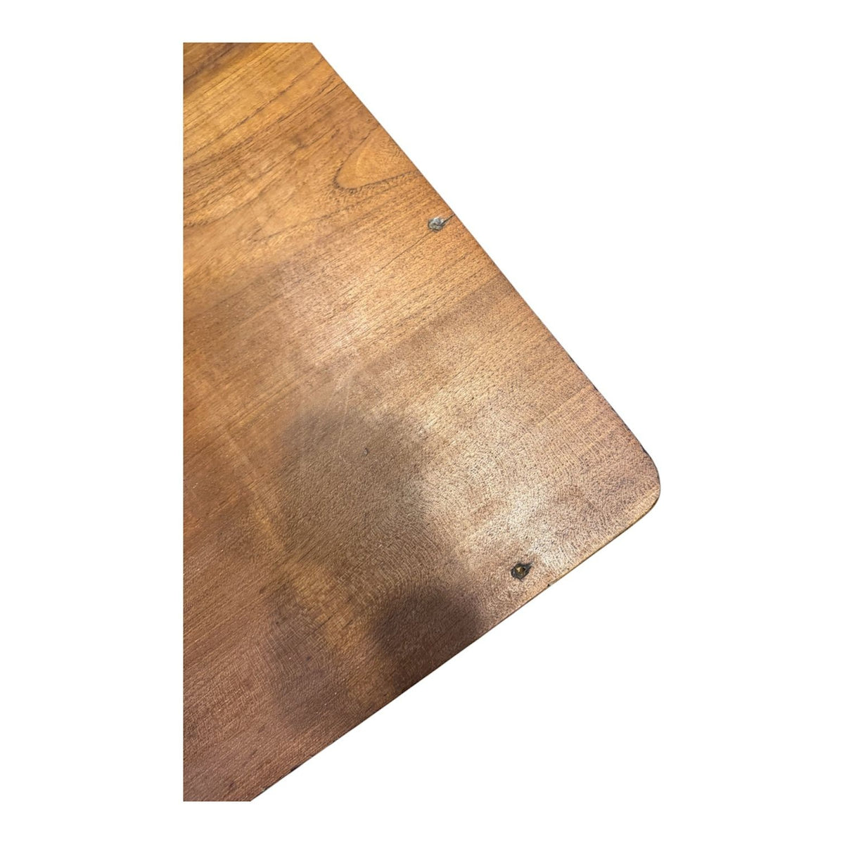 1920’2 Art Deco France Swan Table, Cast Iron Base and Walnut top