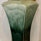 Large Antique Art Deco Faience Majolica Vase Decorated With Sculpted Delicate Flowers