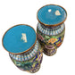 Exceptional Pair of Chinese Cloisonné Vases with Carved Stands