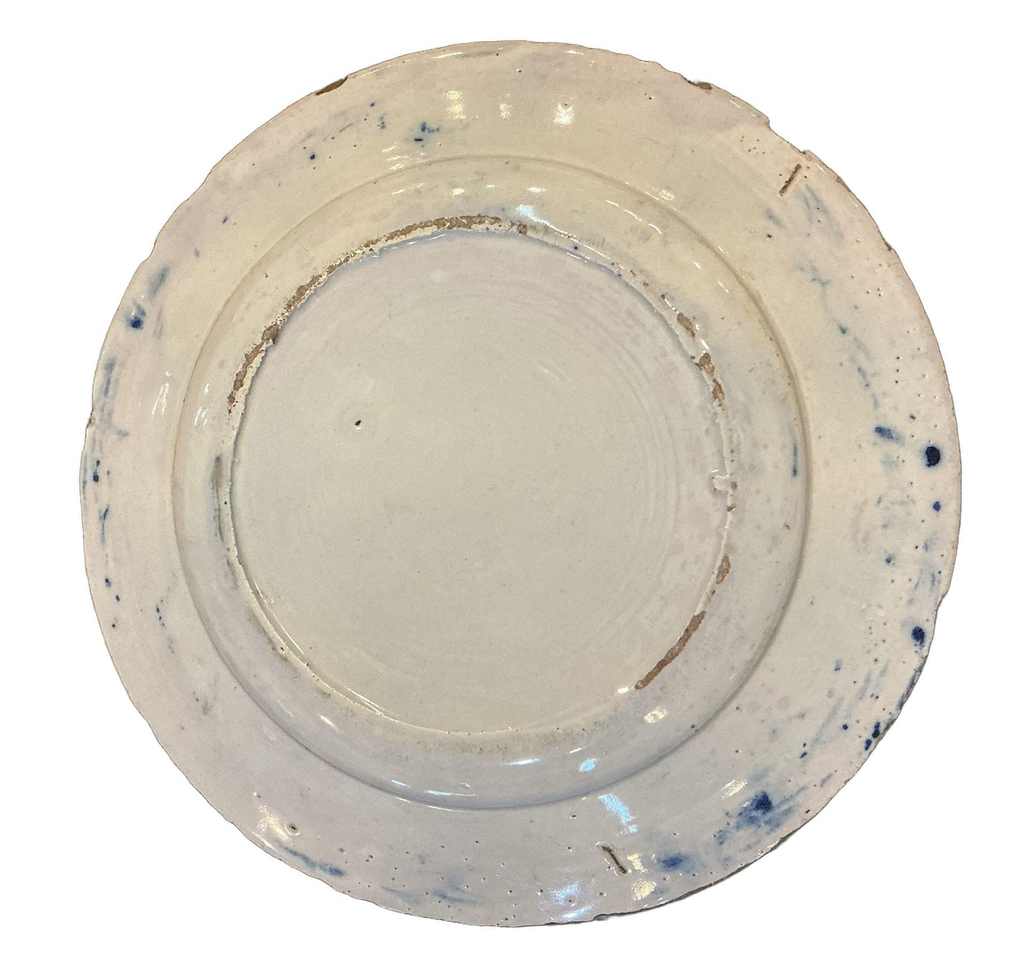 Dutch Delftware “Garden Gate” Scene Plate, Circa 1800