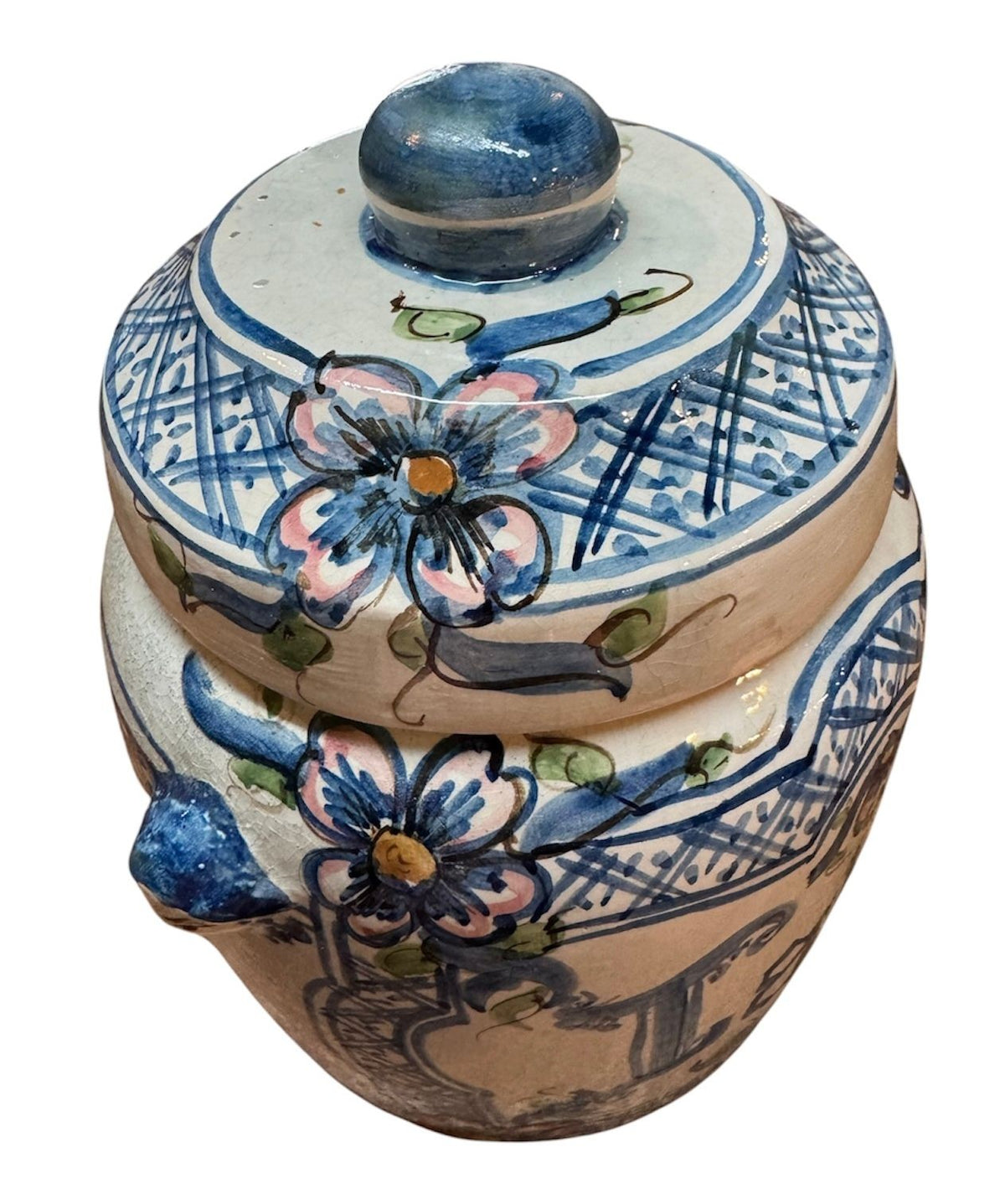 Circa 1900 Spanish Apothocary Tabac Jar