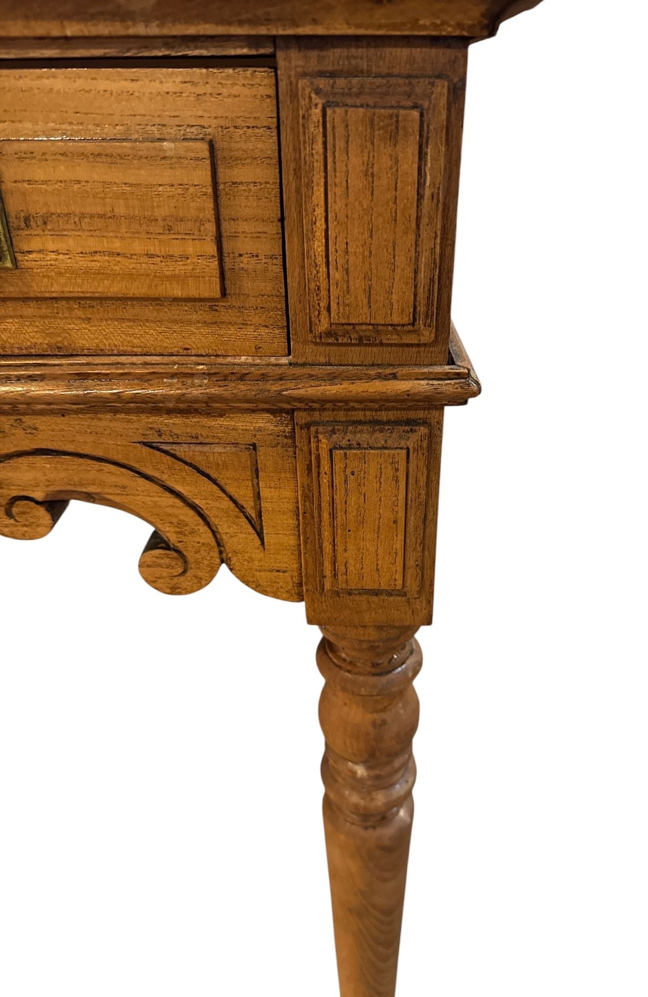 French Elm Wood Writing Desk, Circa 1900-20’s