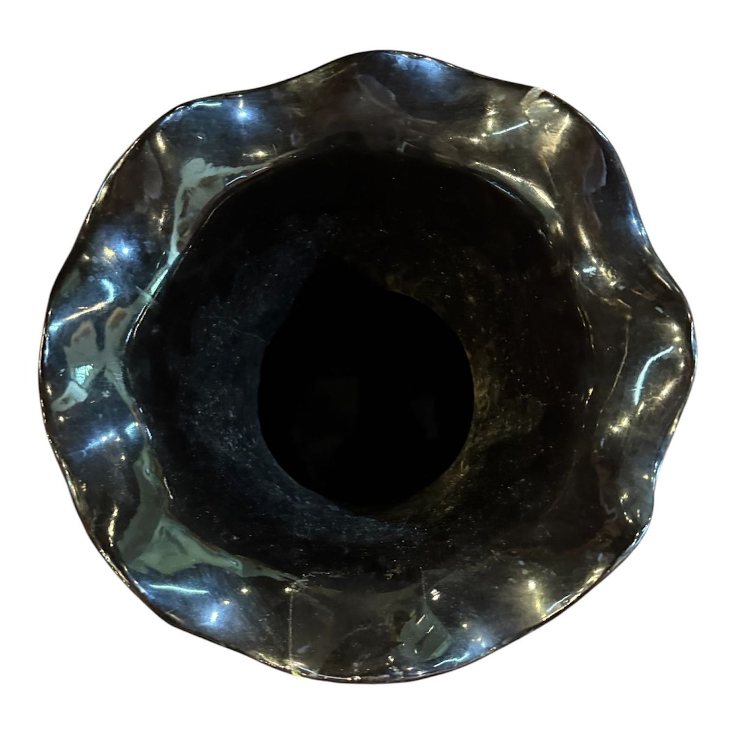 20th Century Asian Laquer and Mother of Pearl Inlay Vase