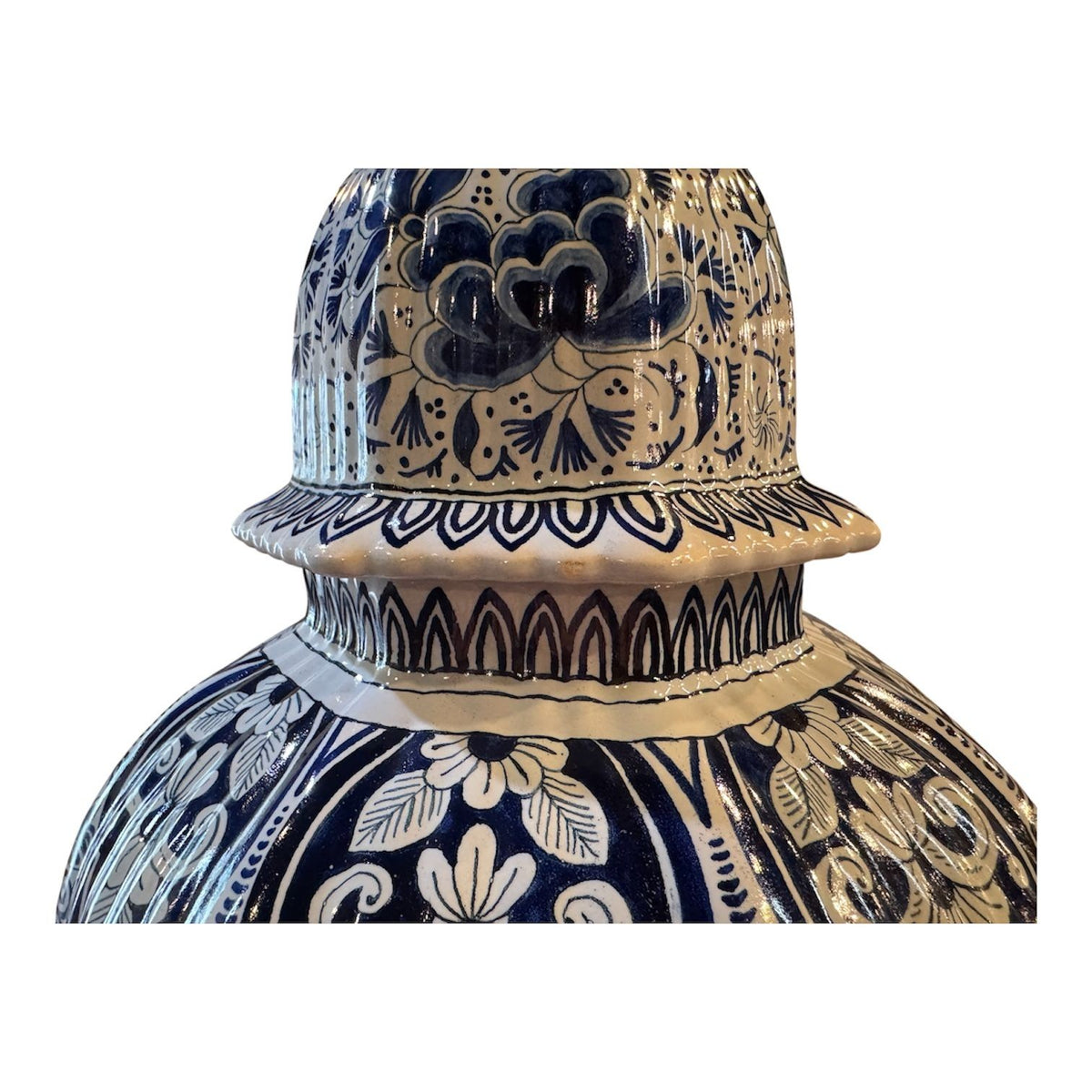 19th Century Monumental Delft Ginger Jar