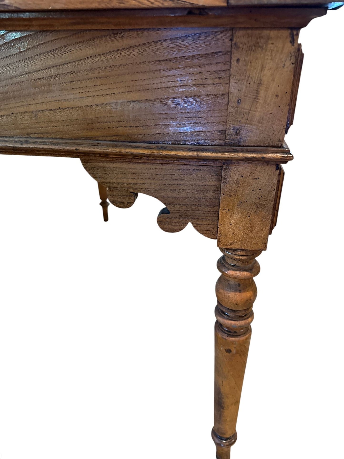 French Elm Wood Writing Desk, Circa 1900-20’s