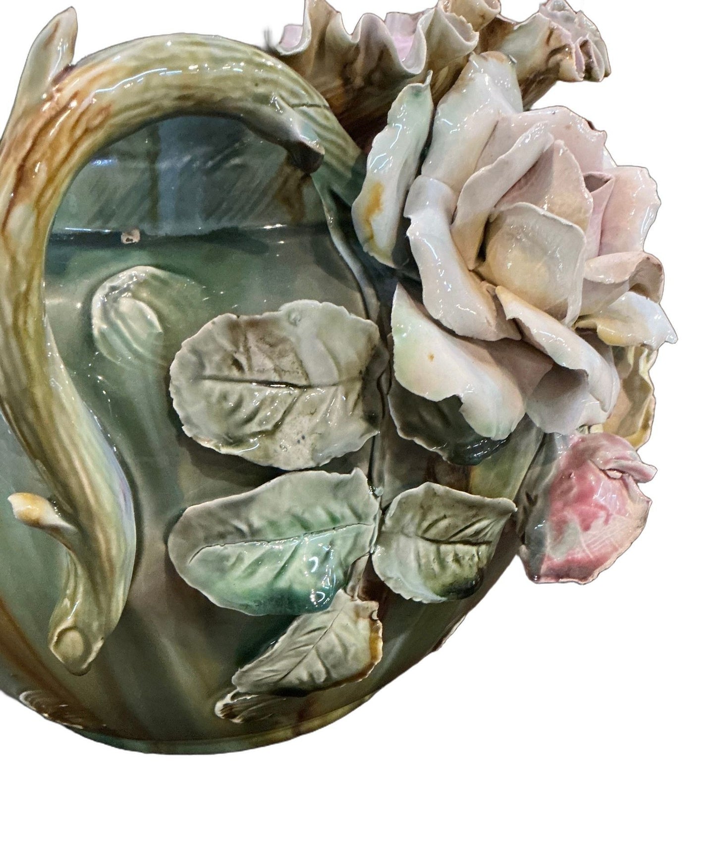 Circa 1900 Majolica Jardiniere