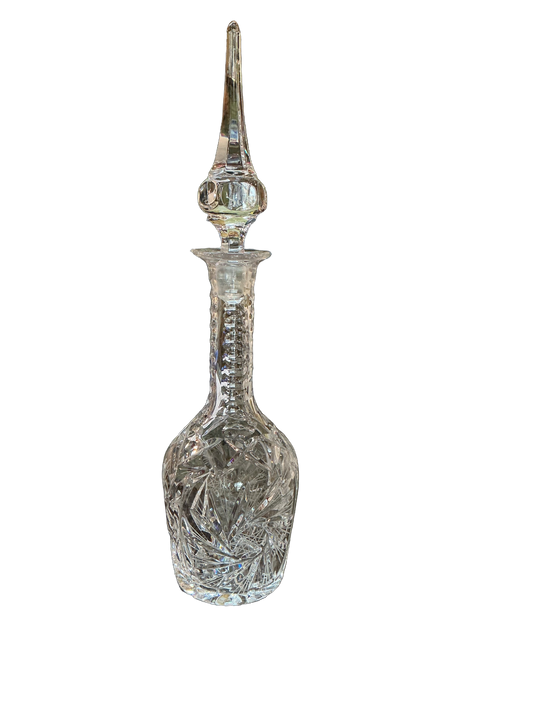 Bohemian Heavy Cut Crystal Decanter “Jubilee” Pattern