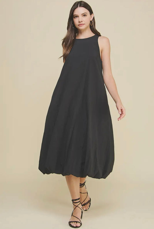 Bubble Hem Midi Dress
