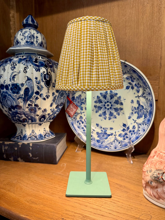 Empire Gold Gingham Small Lamp Shade (For Rechargeable Lamp)