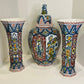 Boch Delft Urn and Vases
