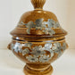 Pottery Urn with Metal Accents