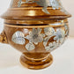 Pottery Urn with Metal Accents