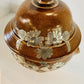 Pottery Urn with Metal Accents