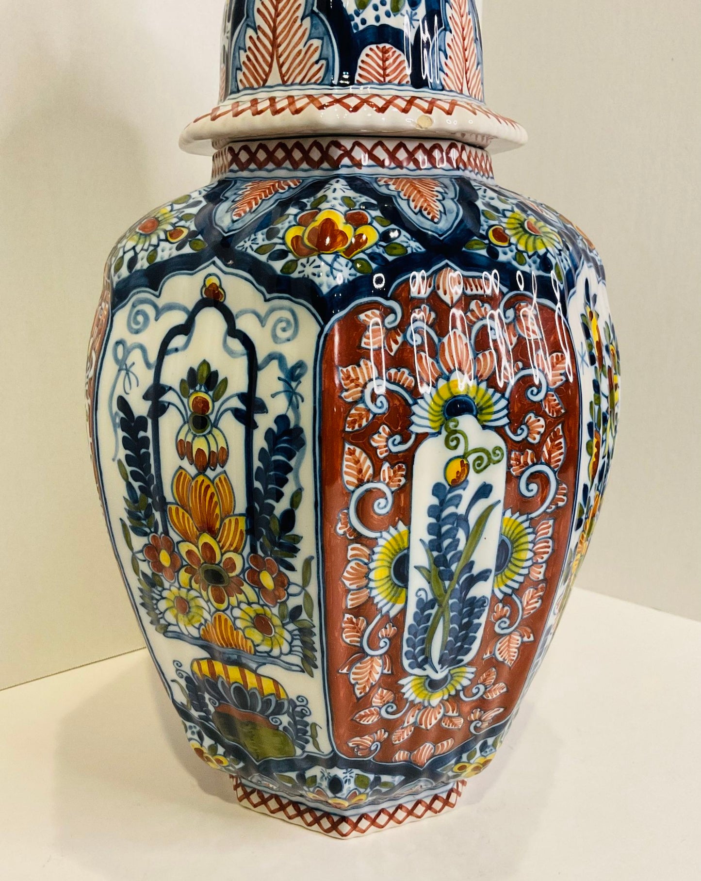 Boch Delft Urn and Vases
